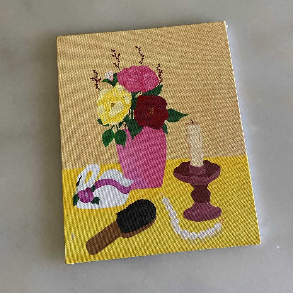 VTG Original Acrylic Painting ‘My Vanity Table’